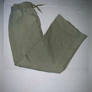 Green Joggers with Relaxed Fit and Drawstring Waist
